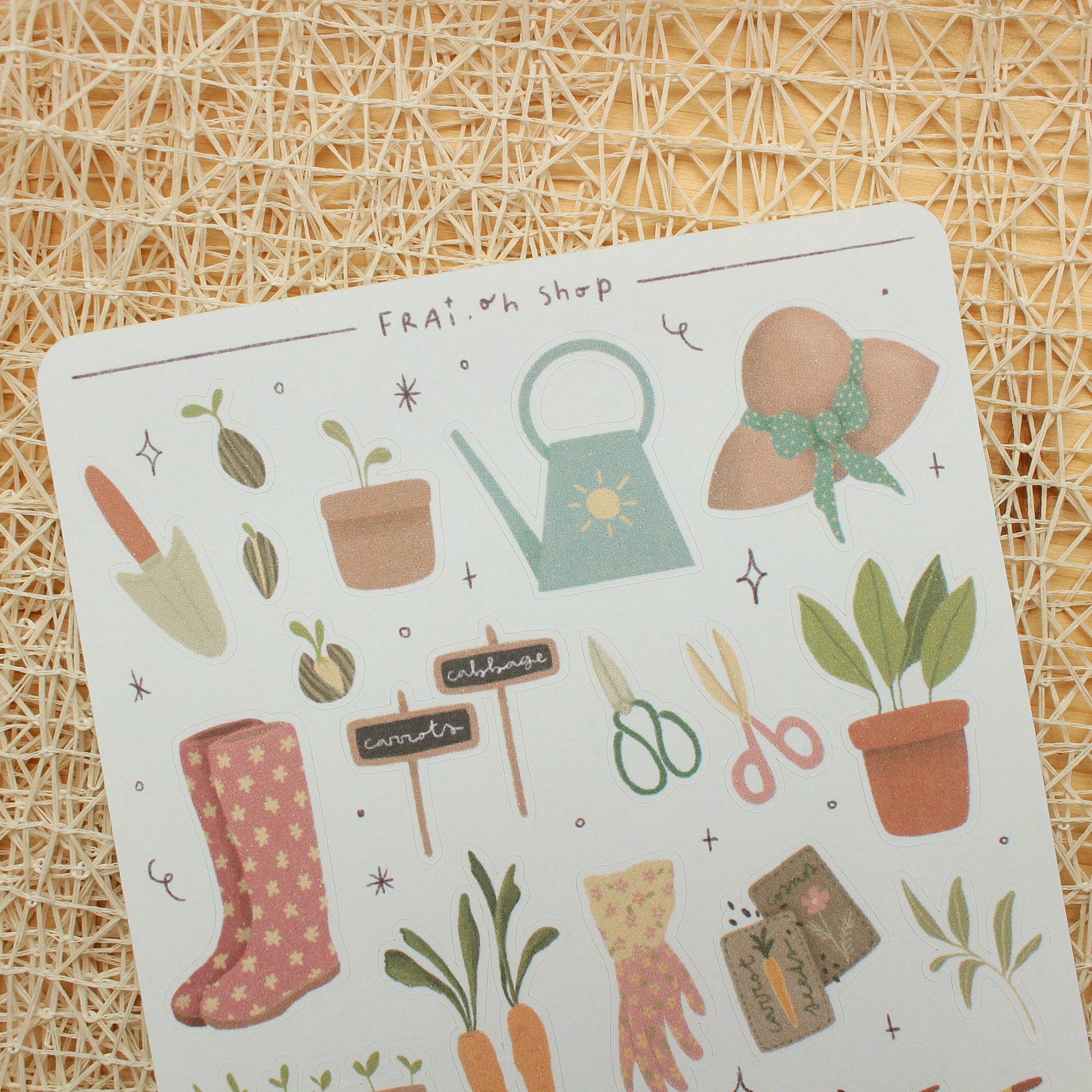 Cottagecore Garden Sticker Sheet: Journal Planner Scrapbook Stickers - Etsy