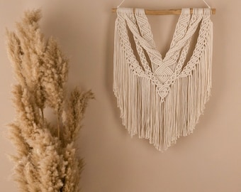 Macrame Wall Hanging, A Unique Statement Piece of Wall Art, Cosy Textures, Available in 3 colour options - Sand, Sage, Natural Cotton,