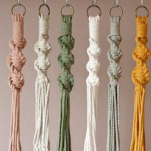 Colourful Macrame Plant Hangers made with Cotton Cord . Decorate and furnish your home with planthangers. Sustainable Gift. Houseplant lover image 2