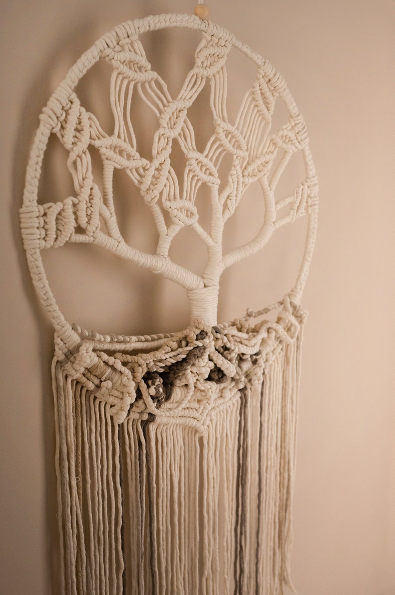 Large Macrame Tree of Life Wall Hanging, Earthy Tones, Symbolises new beginnings, positive energy, good health, and a promising future. image 5