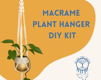 DIY Macrame Plant Hanger | Craft Supplies | Knotting and Knot Kits | Boho Home Decor | Beginners and Hobbyists | Multiple Colour Options