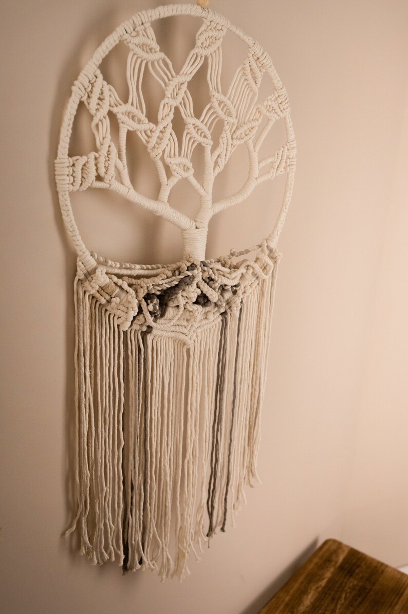 Large Macrame Tree of Life Wall Hanging, Earthy Tones, Symbolises new beginnings, positive energy, good health, and a promising future. image 3