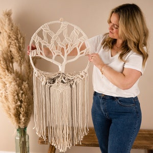 Large Macrame Tree of Life Wall Hanging, Earthy Tones, Symbolises new beginnings, positive energy, good health, and a promising future. image 1