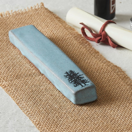 Handmade Ceramic White Mezuzah Case With Tree Decor Made in Etsy