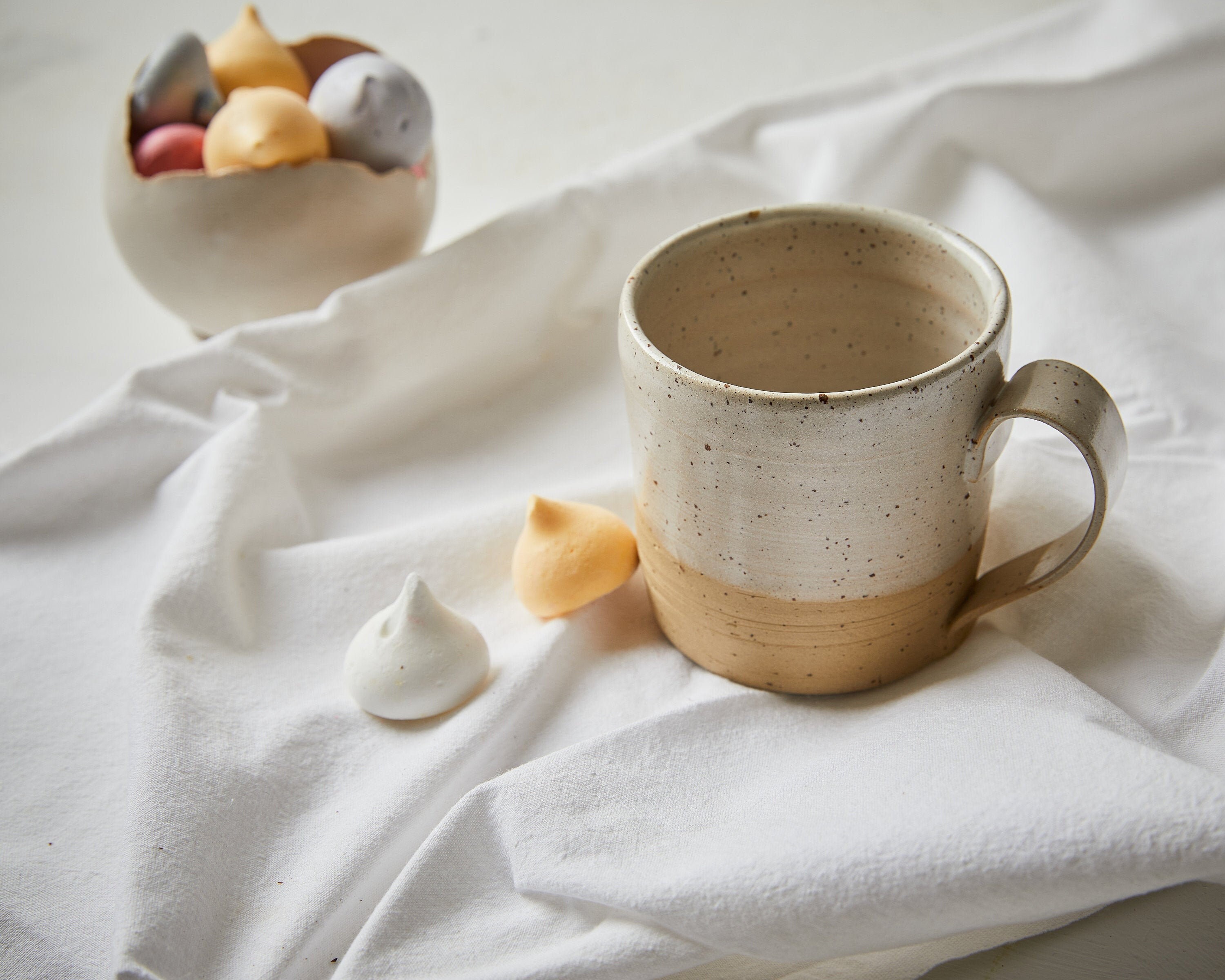 Tasse en céramique pour café et thé Tahoe avec couvercle en bois