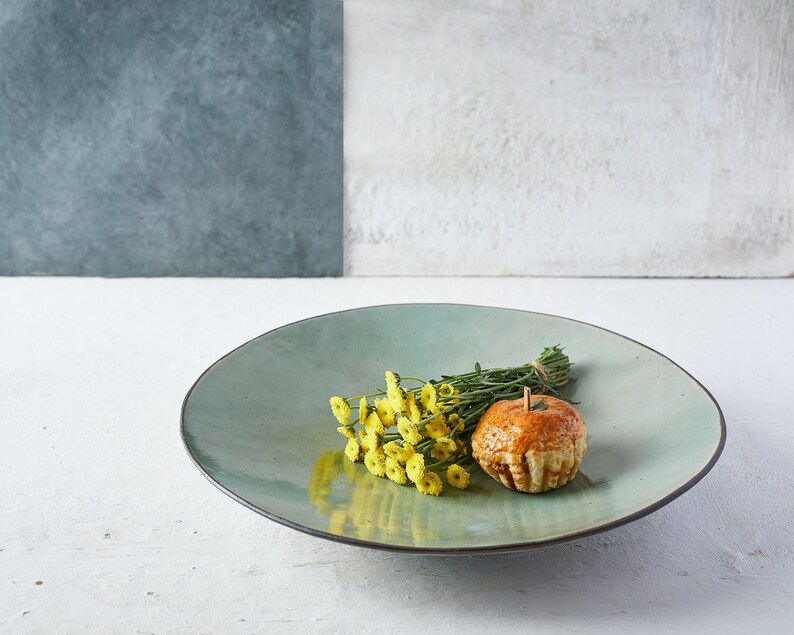 Extra Large Pottery White Serving Bowl Handmade Round Pasta / Etsy Israel