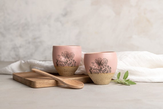 Mama & Mini Floral Ceramic Mug Set