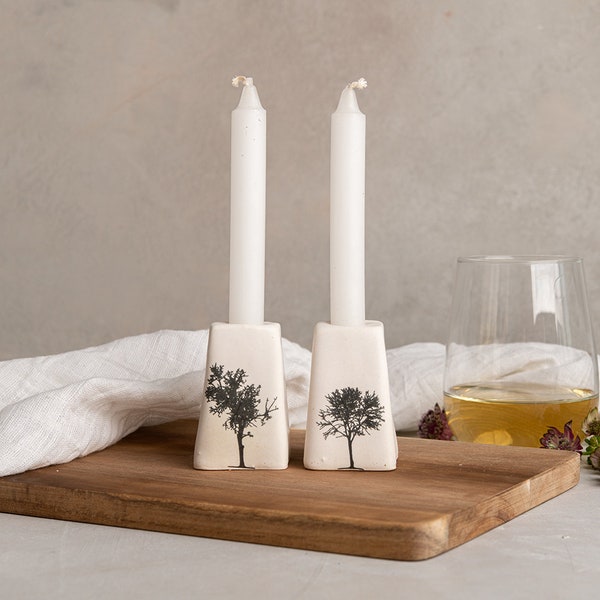 HANDMADE Candle Holder Set, Shabat Candle Sticks, Candlestick Holder, Wedding Decor Arrangement, Home Decor Gift, Housewarming Gift