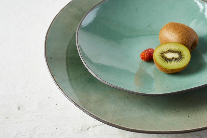 Extra Large Pottery White Serving Bowl Handmade Round Pasta / Etsy Norway