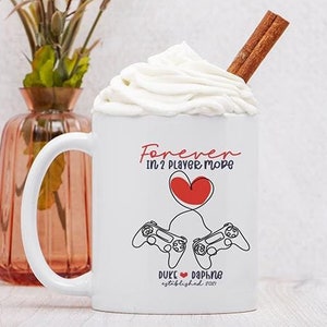 Wedding Anniversary Gamer Gift for Husband Mug, Gift for Boyfriend, Gift For Gaming Couple, Gift for Wife Girlfriend, Video Game Wedding