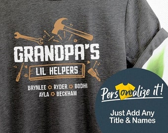 Personalized Grandpa Shirt Grandpa Gift For Grandpa Fathers Day Shirt Grandpa Tshirt Grandfather Shirt Grandpa Birthday Papa Shirt