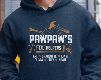 Personalized Pawpaw Hoodie Sweatshirts Pawpaw Gift For Pawpaw Fathers Day Sweatshirt for Grandpa Birthday  - Carpenter Gift