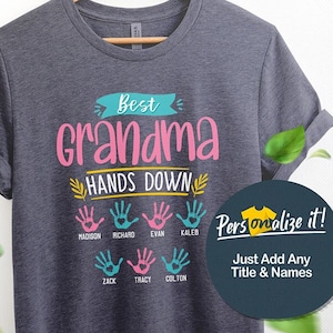 Best Grandma Shirt Grandma Gift For Grandma Nana Shirt Grandma Tshirt Mom Shirt Grandma Shirts Grandma Tee New Grandma With Grandkids Names