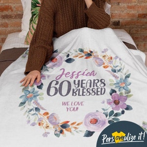 60th Birthday Gifts for Women Blanket - 60th Birthday Gift Ideas - 60th  Birthday Decorations, Gifts for Women Turning 60 - Gifts for 60 Year Old,  Best