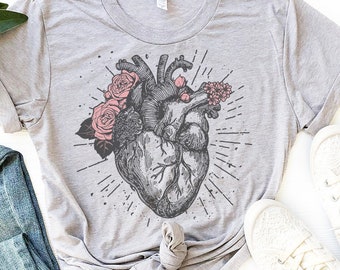 Heart Shirt, Anatomy Tshirt, Human Heart Shirt, Anatomy Nerd, Anatomical Heart, Heart Doctor Gift, Cardiologist, Anatomy Clothing