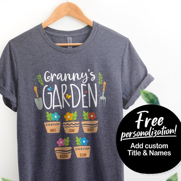 Personalized Granny’s Garden Shirt Granny Gift For Granny Grandma Shirt Oma Shirt Nana shirt Grandma Tee New Grandma With Grandkids Names