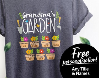 Download Grandma Shirt With Names Etsy