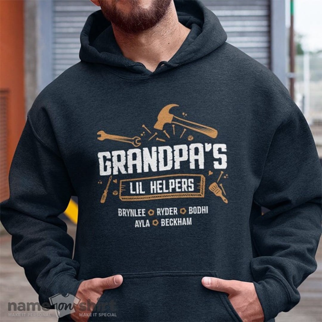 Personalized Grandpa Hoodie Sweatshirts Grandpa Gift for Grandpa