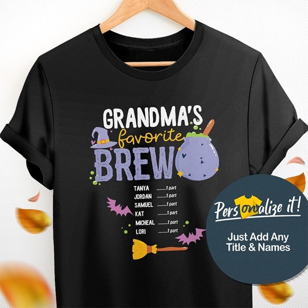 Funny Personalized Halloween Witch Grandma's Favorite Brew - Etsy Australia Funny Personalized Halloween Witch Grandma's Favorite Brew - Etsy Australia