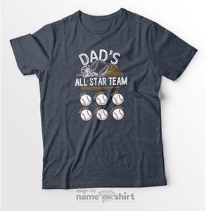 Personalized Baseball Grandpa Shirt With Grandkids Names Custom Baseball Gifts For Dad Grandpa Birthday Gift For Grandpa Shirt All Star Premium Navy