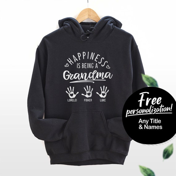 Felicidad Abuela Sudadera con capucha Sudaderas personalizadas Regalo de la abuela Para la abuela Nana Mama Abuela Con Nietos Nombres Camisas con capucha Etsy Mexico