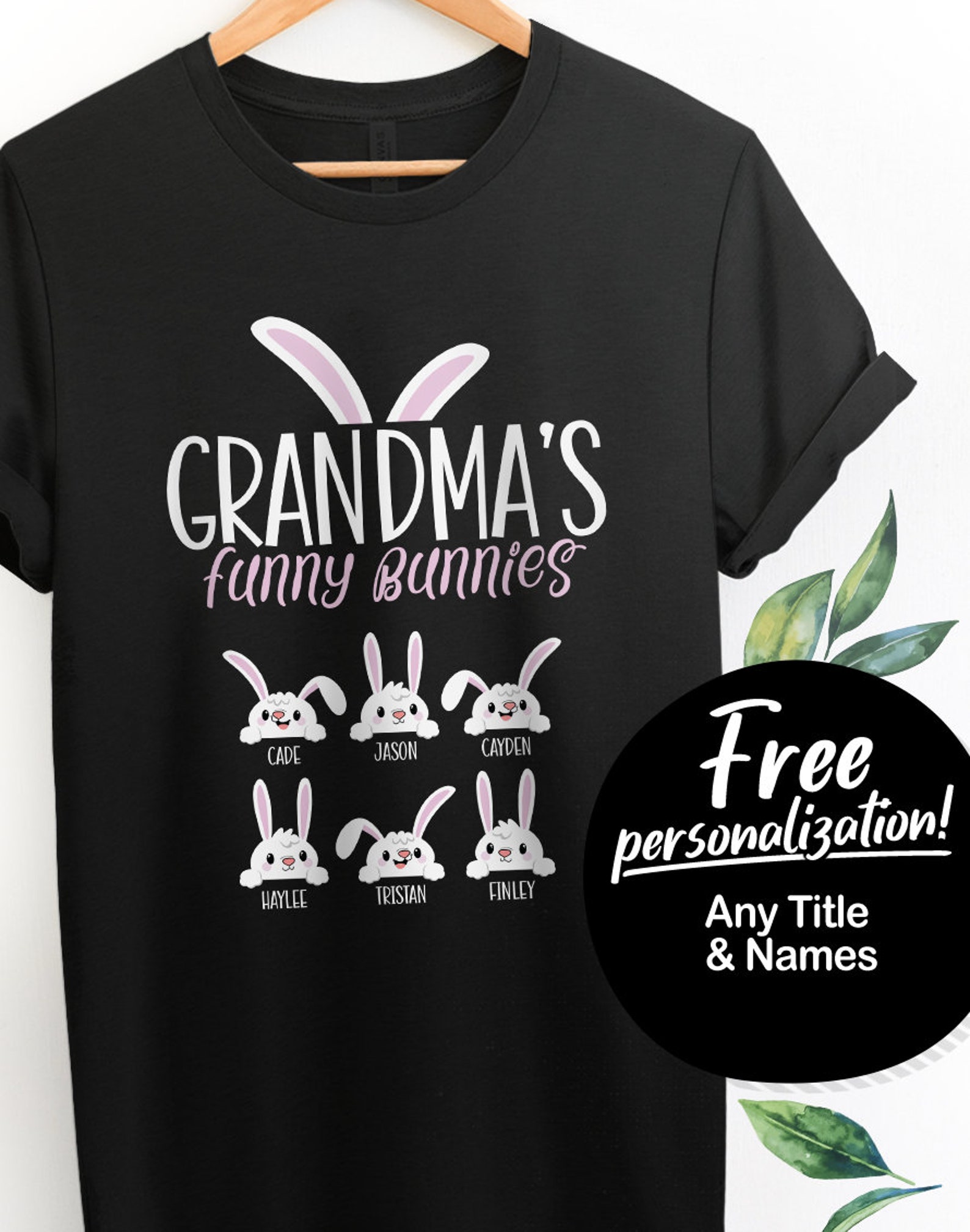 Custom Photo Gifts For Grandma Shirt Easter's Day Bunny 02xqti200125
