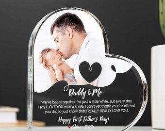 First Father's Day Acrylic Photo Frame, 1st Father's Day Gift from Baby,  First Father's Day Poem Gift, Personalized First Father's Day 2024