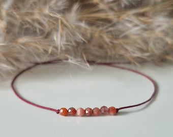 Delicate CARNELIAN armband - carneool sieraden - edelsteen armband - filigraan edelsteen armband - vriendschapsarmband - edelstenen - carneool