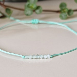 Delicate aquamarine bracelet - Aquamarine jewelry - Tiny Gems - Gemstone bracelet - filigree gemstone bracelet - friendship bracelet - Gemstone