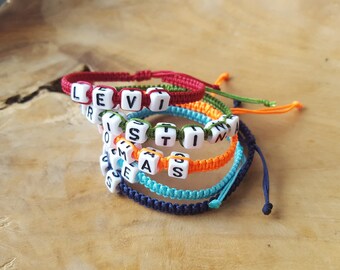 Initial bracelet - name bracelet - personalized - friendship bracelet - macrame - hen party - letters - guest gift