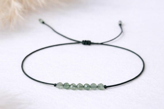 Zartes AVENTURIN Armband | Aventurin Schmuck | Edelstein Armband | filigranes Edelsteinarmband |Freundschaftsarmband | Heilstein