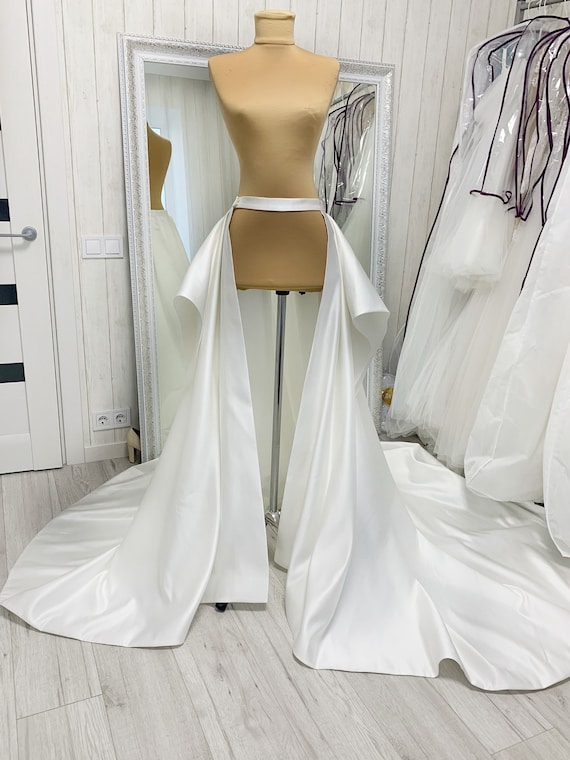 Satin detachable skirt top