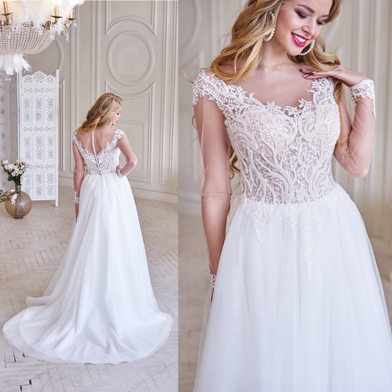long sleeve wedding dress for sale