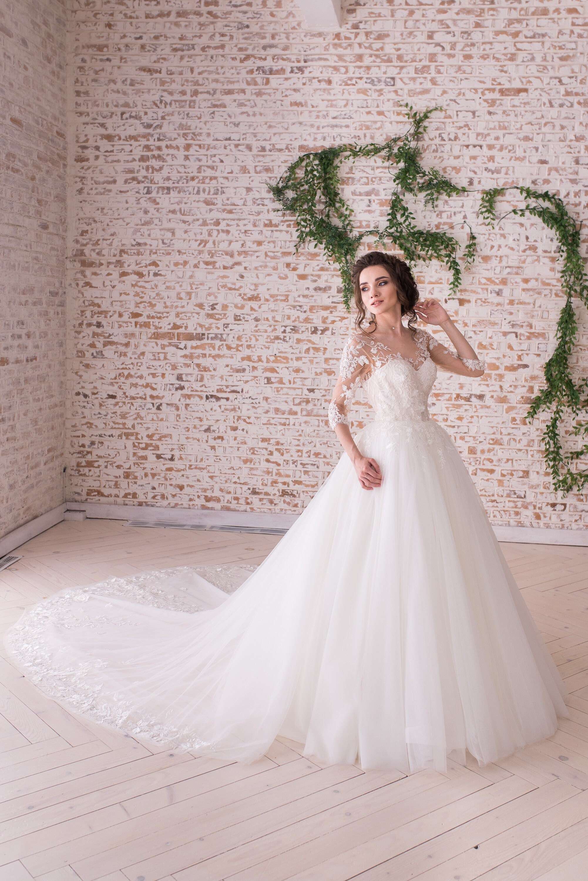 Flower corset wedding dress Fairytale wedding dress with Etsy