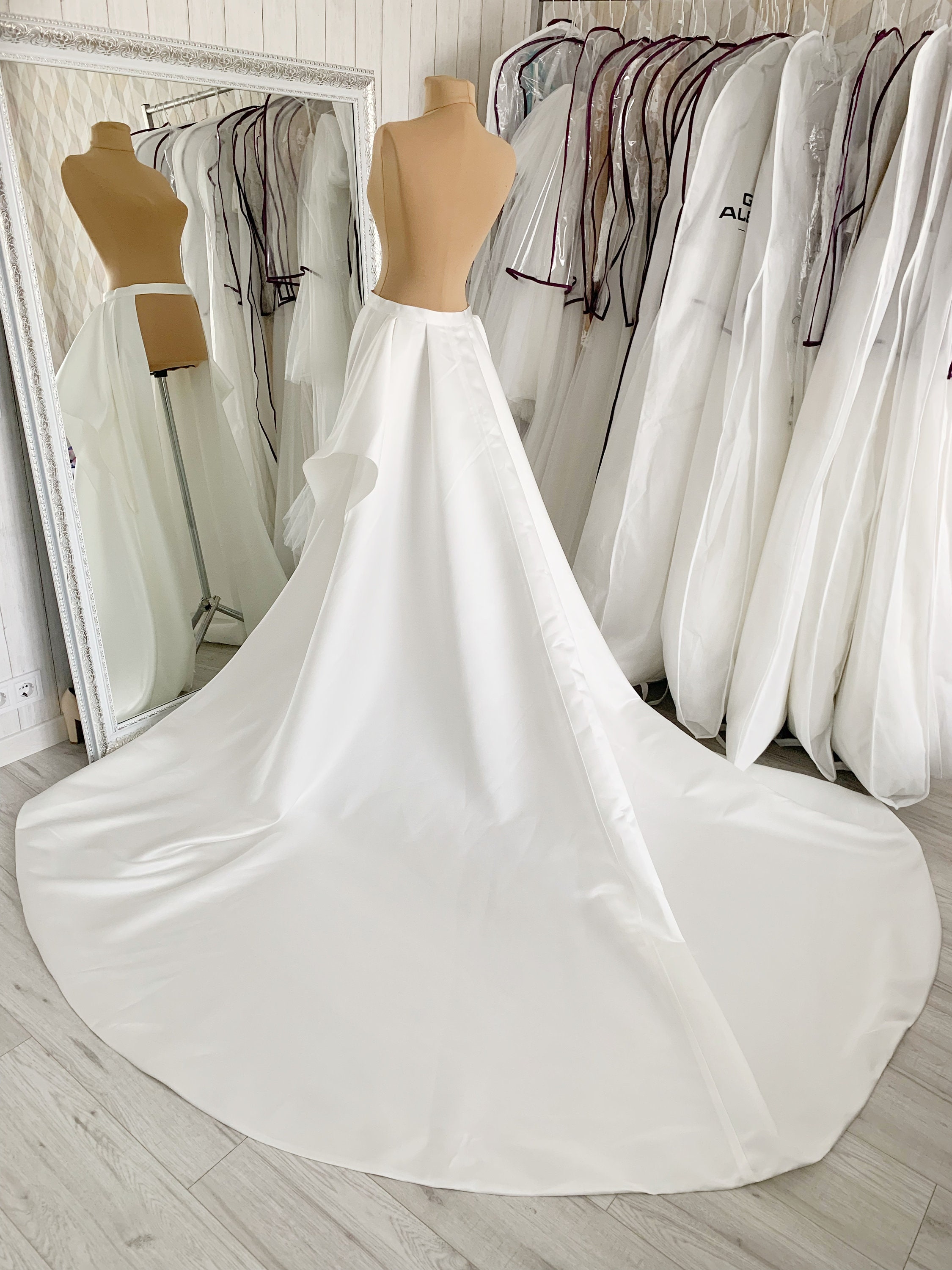 Royal Satin Wedding Dress, Classy Wedding Dress, Modest Satin