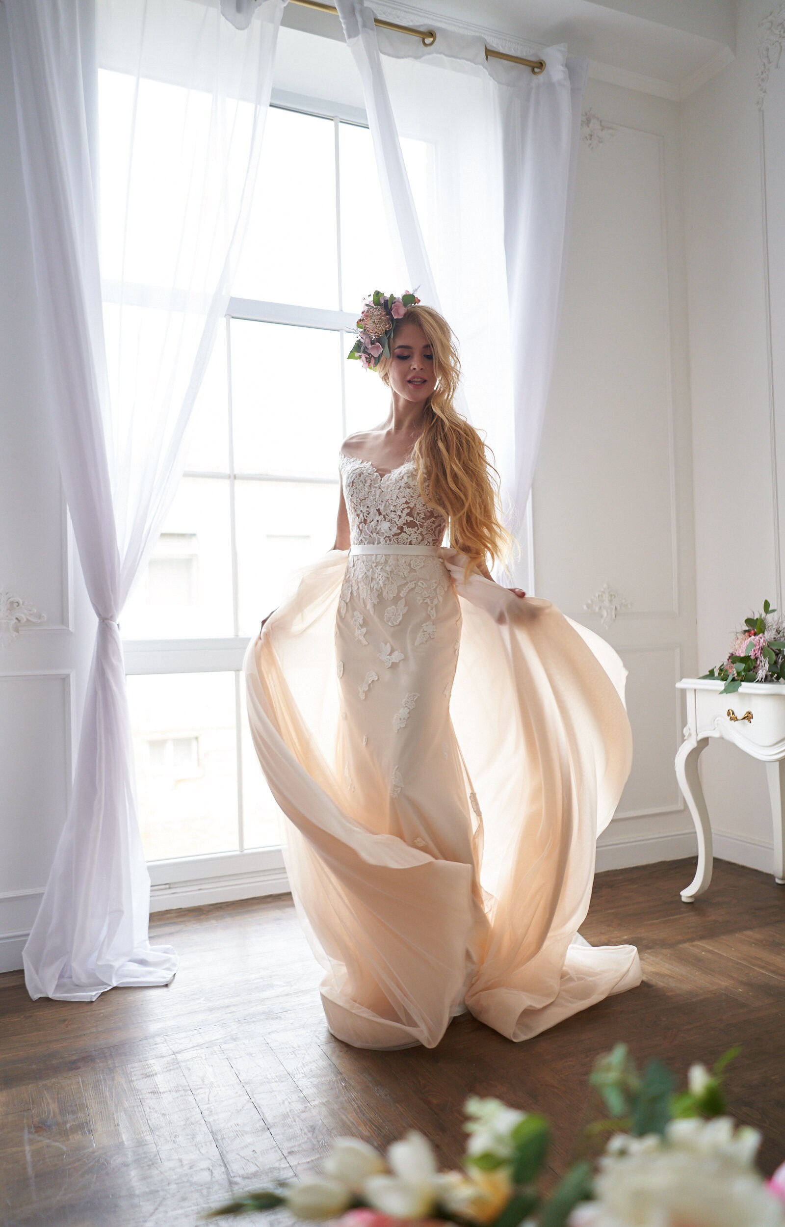 hidden corset wedding dress