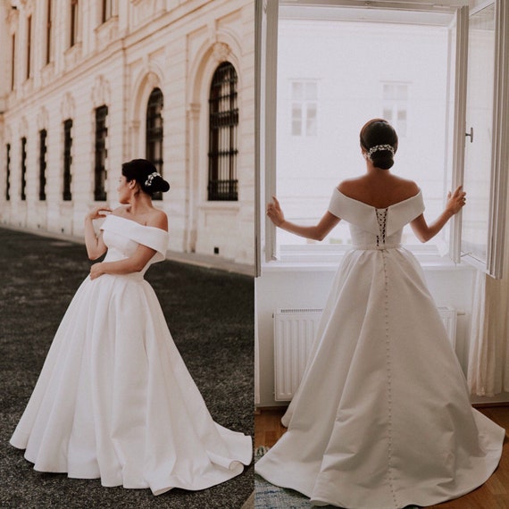 simple church wedding dress