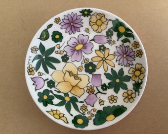 Hand-painted China Dish. Unique Collectible China. Painted Flowers. Flower gift.