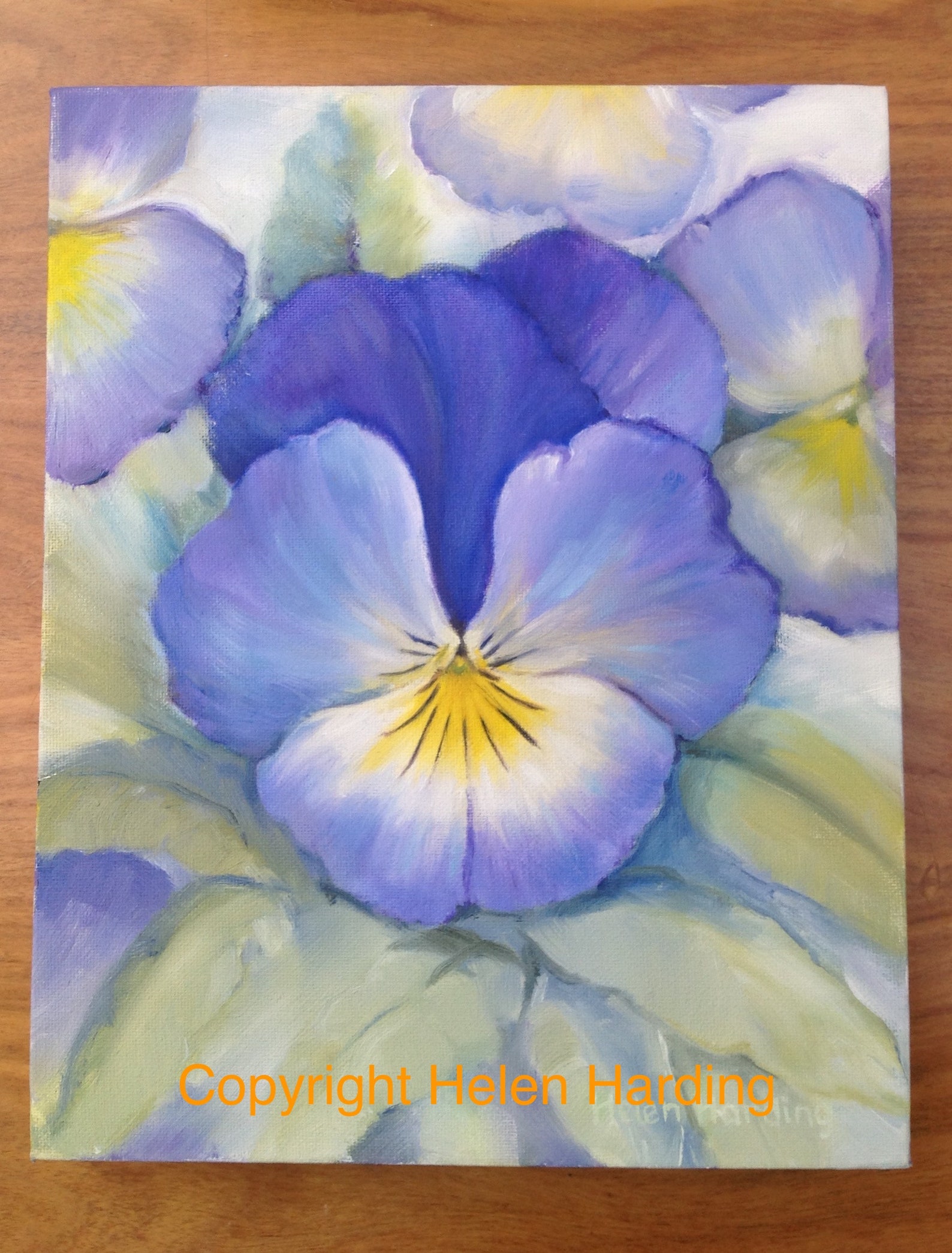 Pansies. Original Oil Painting of Blue and Yellow Pansies. Unique Flower Painting. Etsy