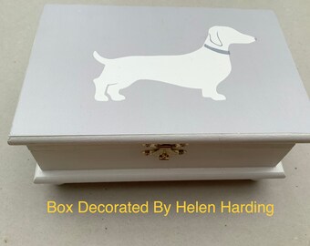 Dachshund Decoupage Trinket Box, Dog Lover Gift