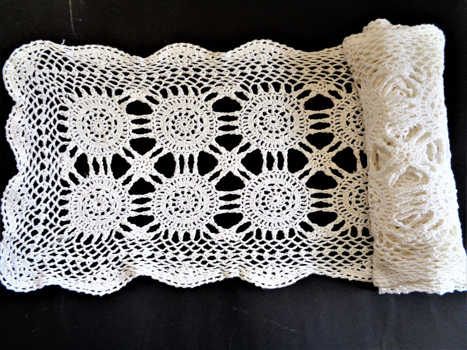 white crochet lace trim