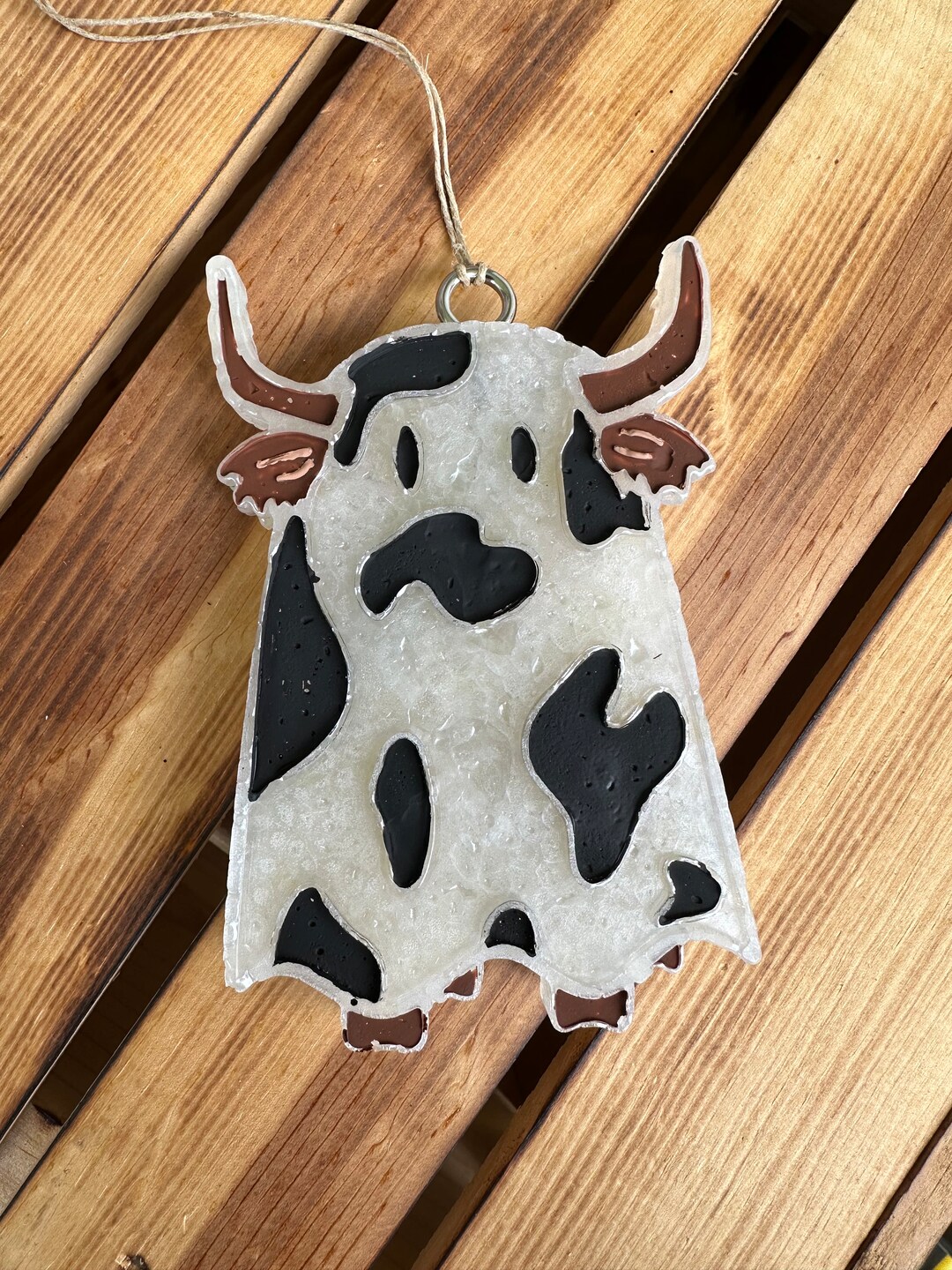 Ghost Cow Air Freshener Spooky Car Air Freshener Spooky Etsy