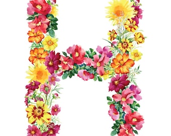 Letra H Impresión - Arte de la guardería