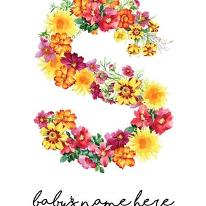 Letter S Print - Nursery Art