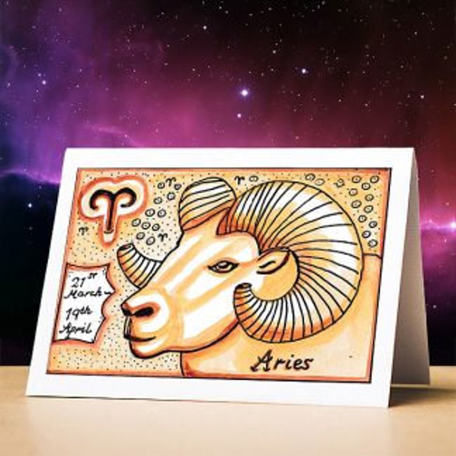 Astrology Birthday Cards Set All 12 Zodiac Signs Stationery Etsy UK