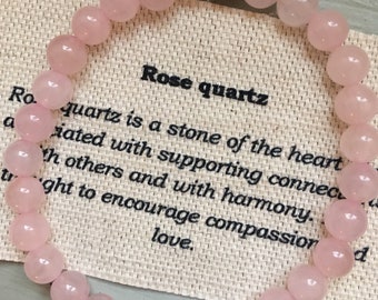 Rose quartz stretch bracelet
