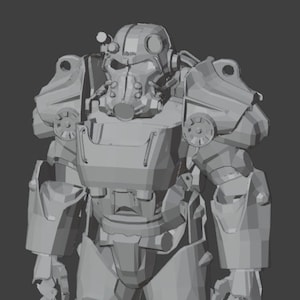 Fallout Inspired T60 style Power Armor Replica Prop 3D Patterns For Pepakura, Papercraft and EVA Foam Crafting By MrZCosplay