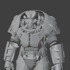 Fallout Inspired X-01 style Power Armor Replica Prop 3D Patterns For Pepakura, Papercraft and EVA Foam Crafting By MrZCosplay