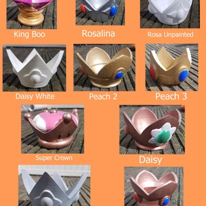 3D Printed Super Mario Princess Fanart Cosplay Crowns