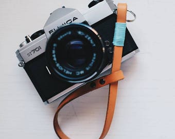 Leren polsband voor spiegelloze of reflexcamera's - GRATIS VERZENDING